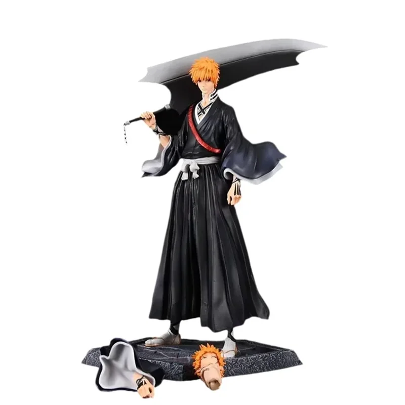 

33CM Anime Bleach Kurosaki Ichigo GK Statue Pvc Action Figures Collection Model Doll Toys Gifts