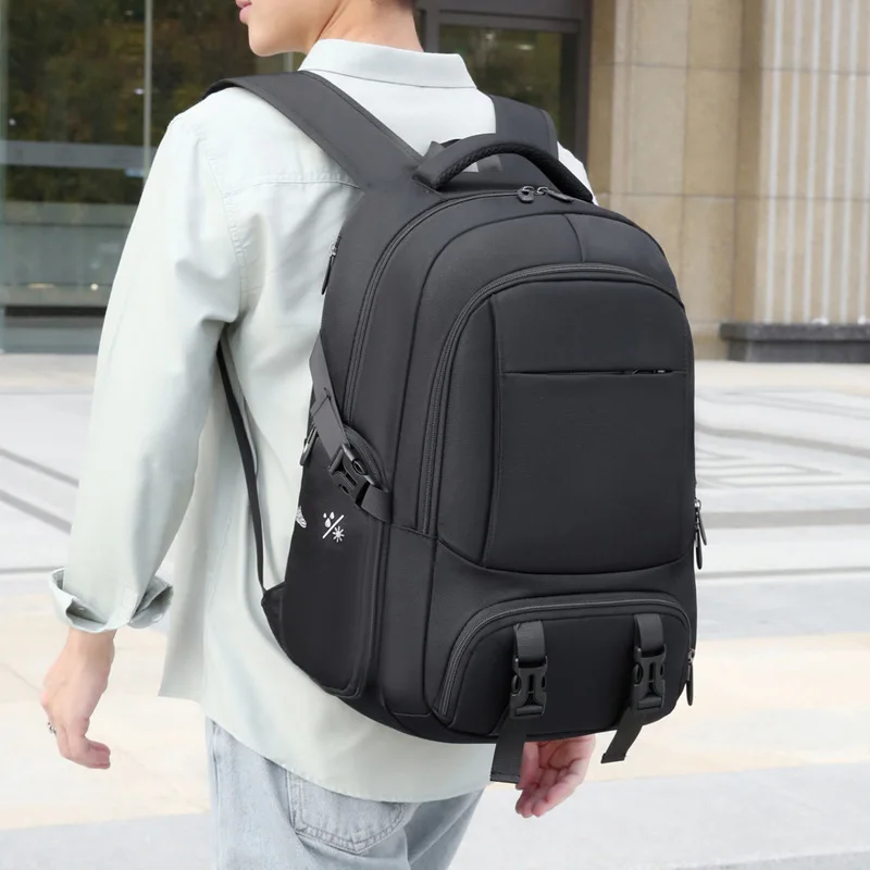 Fashion Men's Backpack Advanced Sense Casual Travel Watertight Backpack College Student Schoolbag Large Capacity Laptop Backpack