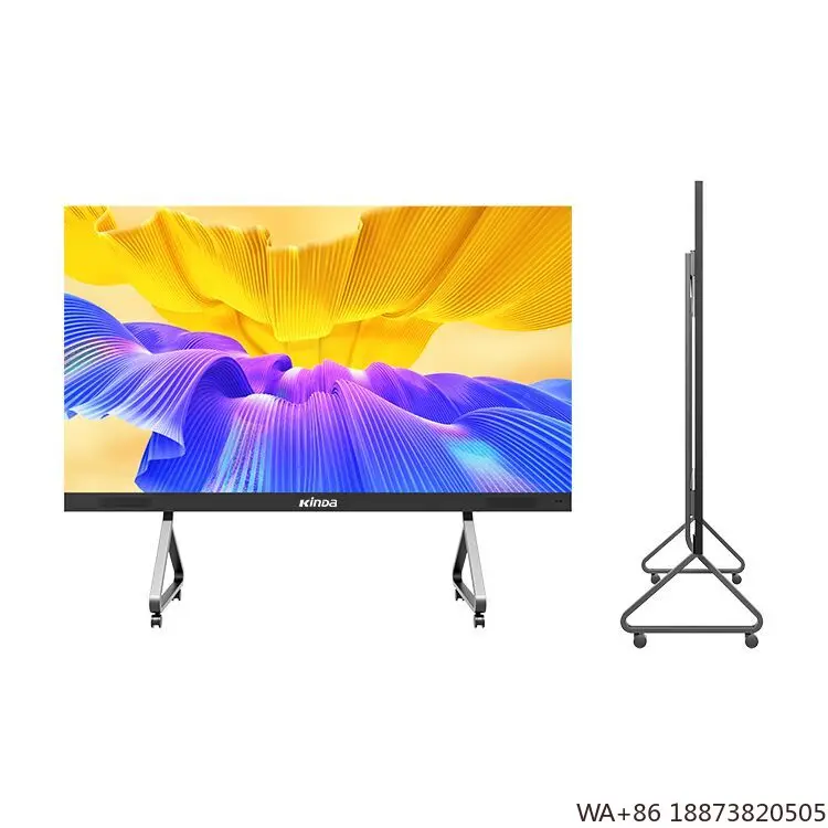 Écran d'affichage tout-en-un Mobile d'intérieur LED de haute qualité d'image, opération Simple, écran intelligent pour salle de réunion