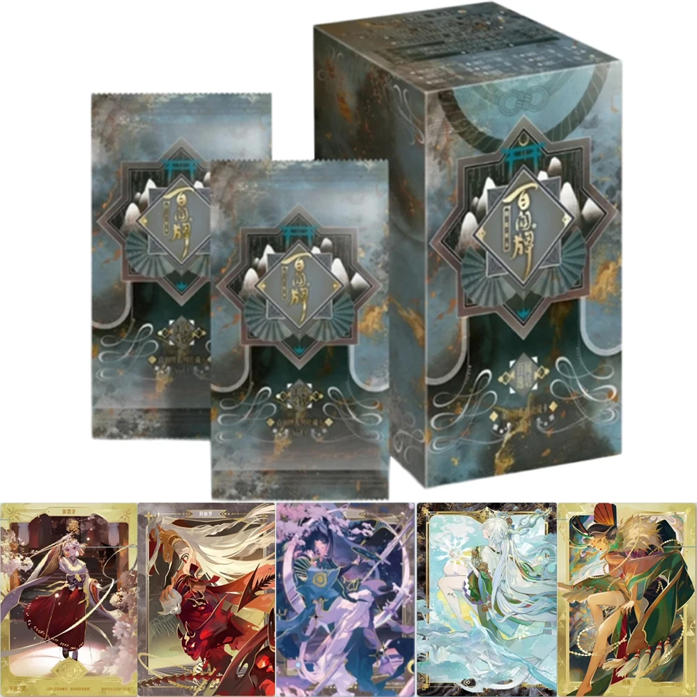 

Оригинальные карты Onmyoji серии Baiwen Anecdotes, окрашенные в чернила карты Shikigami, коллекционные карты «Сот призраков» для ночных прогулок