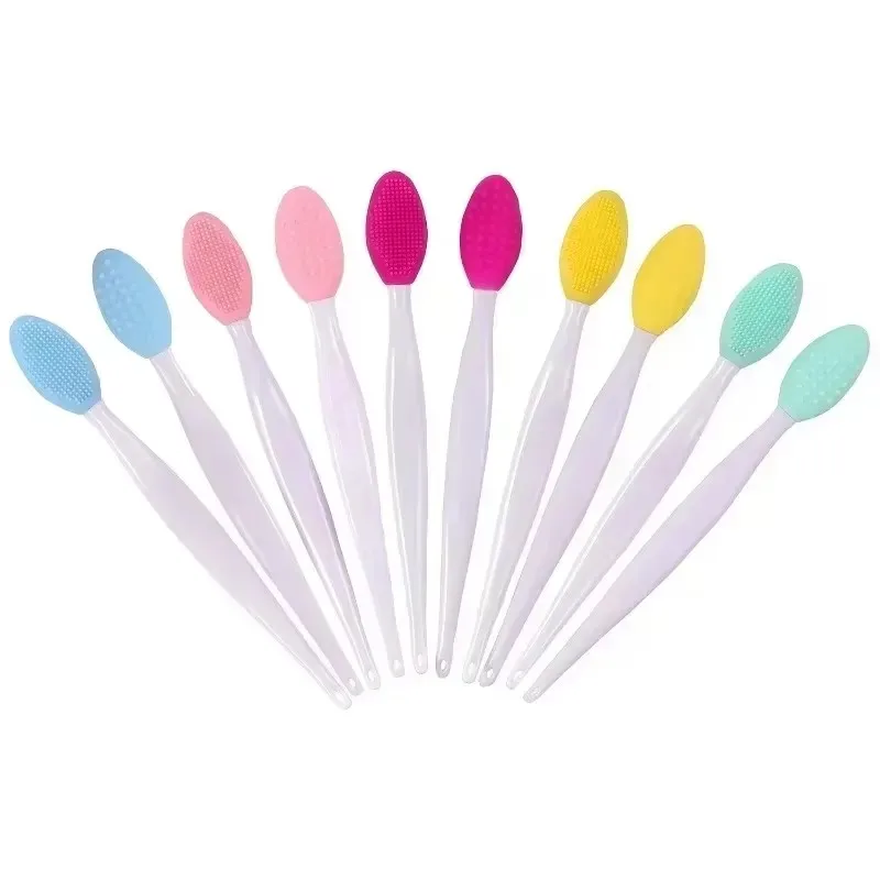 Beauty Skin Care Wash Face Double Sided Silicone Brush Cleansing Brush Exfoliating Nose Clean Blackhead Removal Brushes Tools