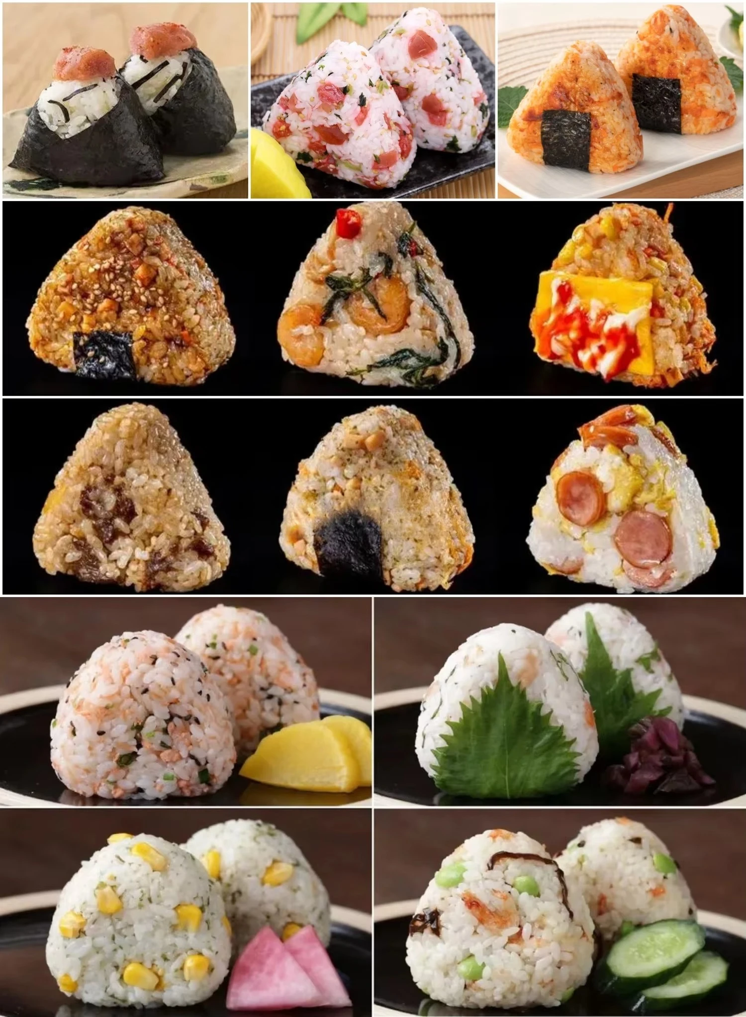 Mini Sushi Rice Triangle Onigiri Making Forming Machine Sushi Rice Ball Forming Making Machine for Triangular/Round/Spherical