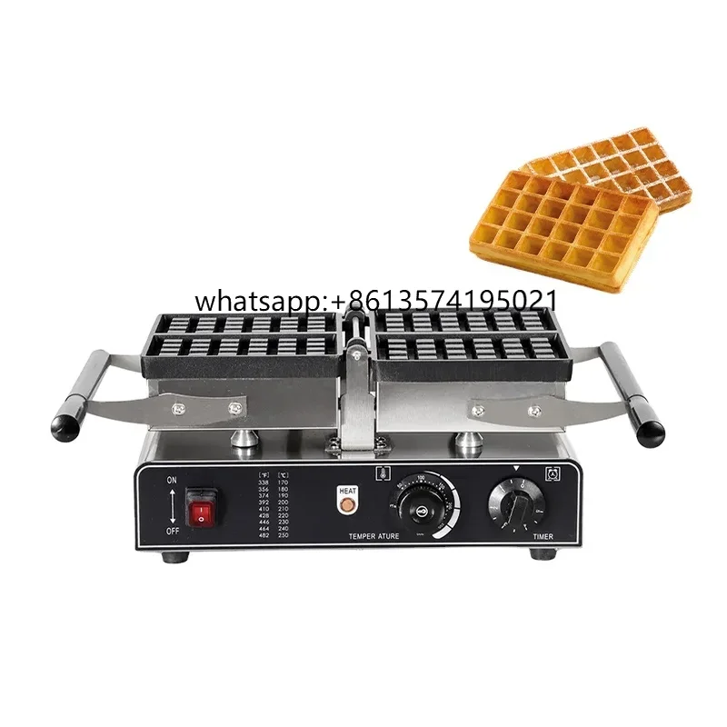 

THot Selling Rotary Electric Commercial Belgian Waffle Maker Non-Stick Stainless Steel Snack Equipment For Home Restaurant Use