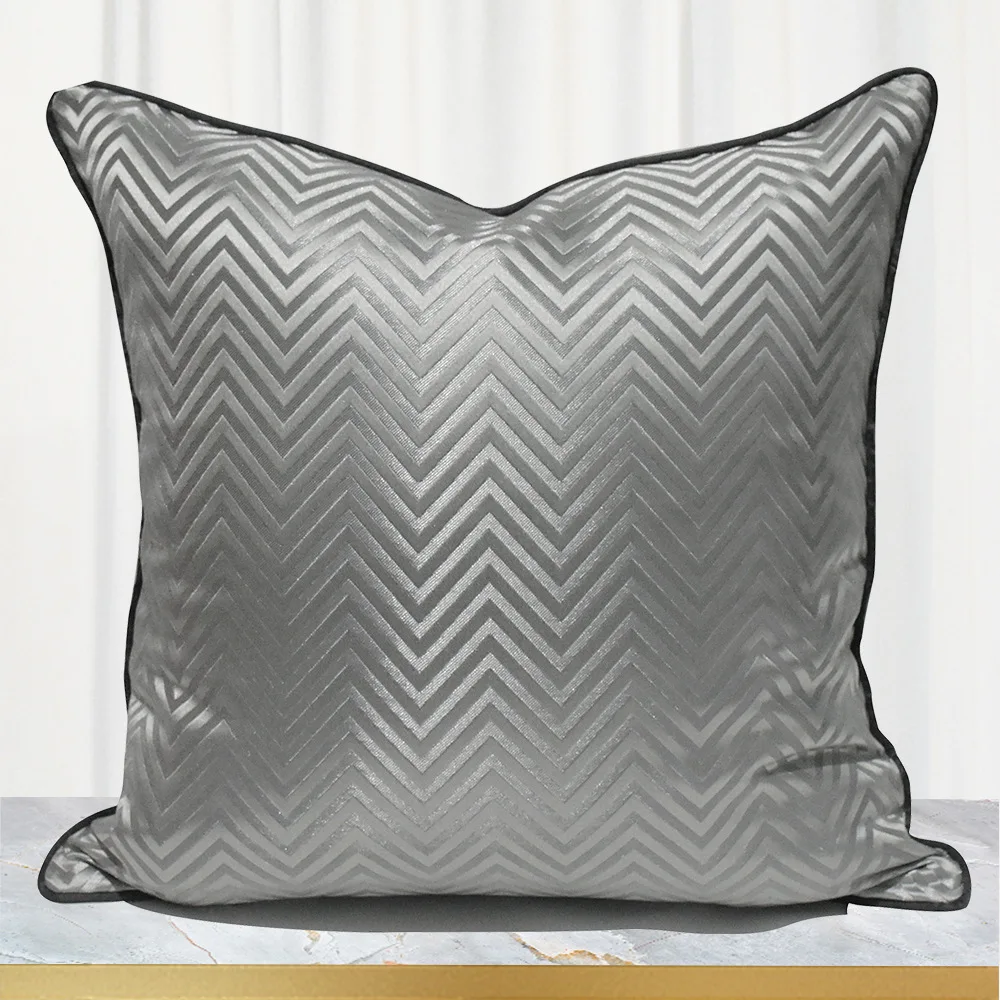 Design Luxury Sofa Cushion Cover Grey Geometric Pillow Cover for Home Hotel Sofa Bedroom Decoration 30x50 45x45 50x50 40x60cm