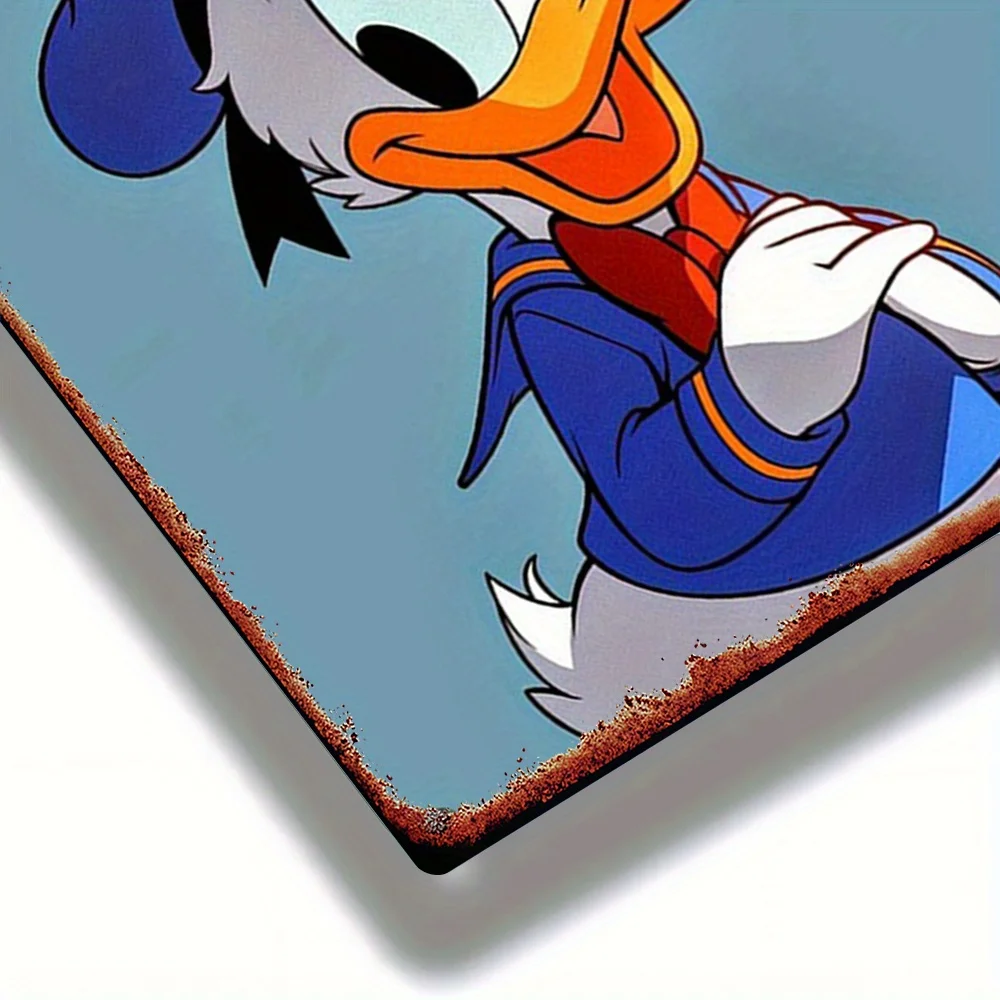 قطعة واحدة من لافتة ديزني المعدنية العتيقة - تصميم ملابس البحارة الرجعية مع فتحات محفورة مسبقًا، هيكل حديد عالي التحمل - ديزني الكلاسيكي