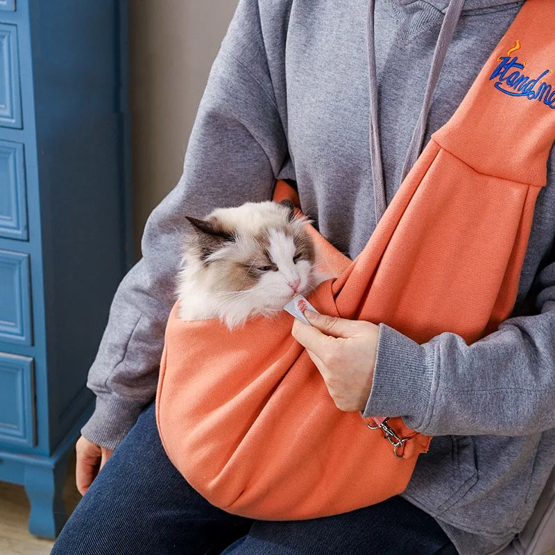 Cat Carrier Bag Pet Puppy Out Crossbody Shoulder Bag Outdoor Travel Portable Cat Puppy Sling Bag For Small Dog Pet Supplies