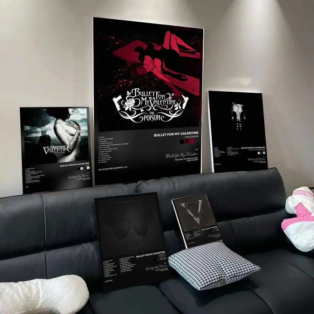 Band B-Bullet for My Valentine Poster Home Wall Decor Artwork Prints for Living Room Bedroom Apartment Decoration