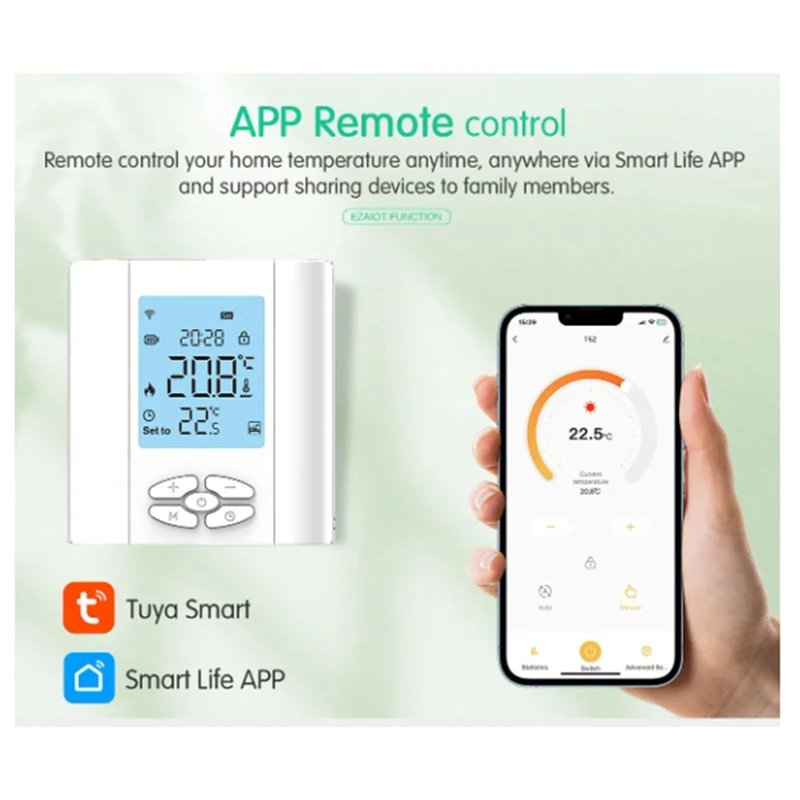 Zigbee Battery-Powered Thermostat For Water Gas Boiler Smart Tuya Wireless Temperature Controller For Alexa