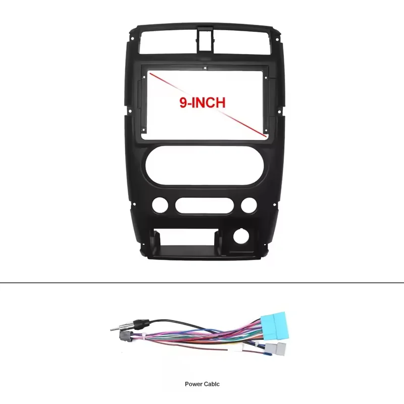 Marco de Radio para coche, Kit de embellecedor de Panel de salpicadero, estéreo, 2 DIN, Android, para Suzuki Jimny 2007-2012