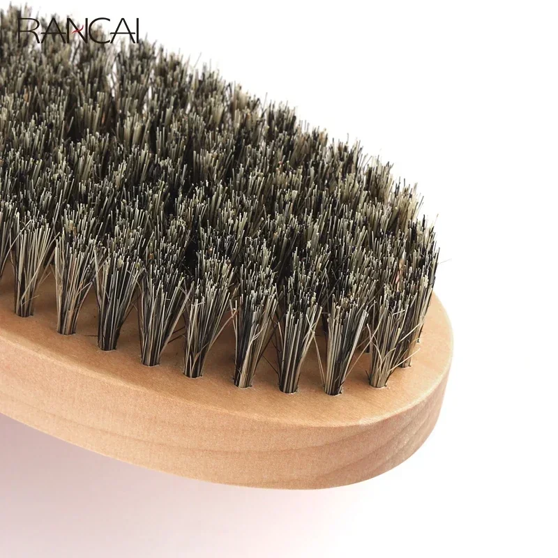 Professional Shaving Beard Brush 5 Piece Set Bristle Men Trim Barber Shop Scissor Hairdresser Comb Razor With Bag Kit