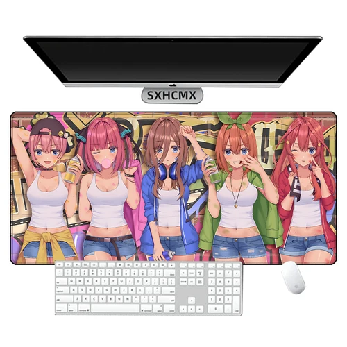 Imagen 2 del producto Alfombrilla de ratón The Quintessential Quintuplets, alfombrilla de ratón de Anime, accesorios para juegos de ordenador portátil, alfombrilla grande para escritorio, alfombra para teclado de jugador