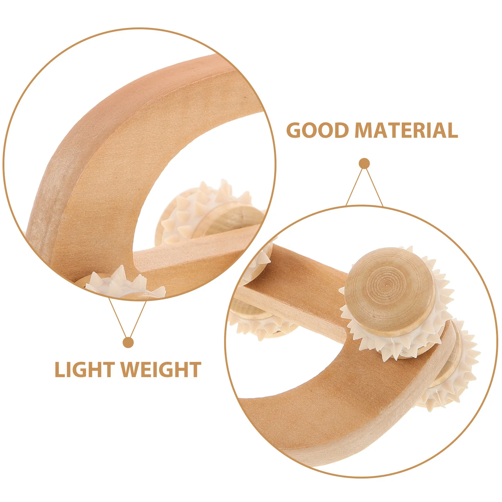 

1Pcs Roller Massager Hand Massage Tool Wood Massaging Roller for Portable Light Yellow Blue Massage Supply