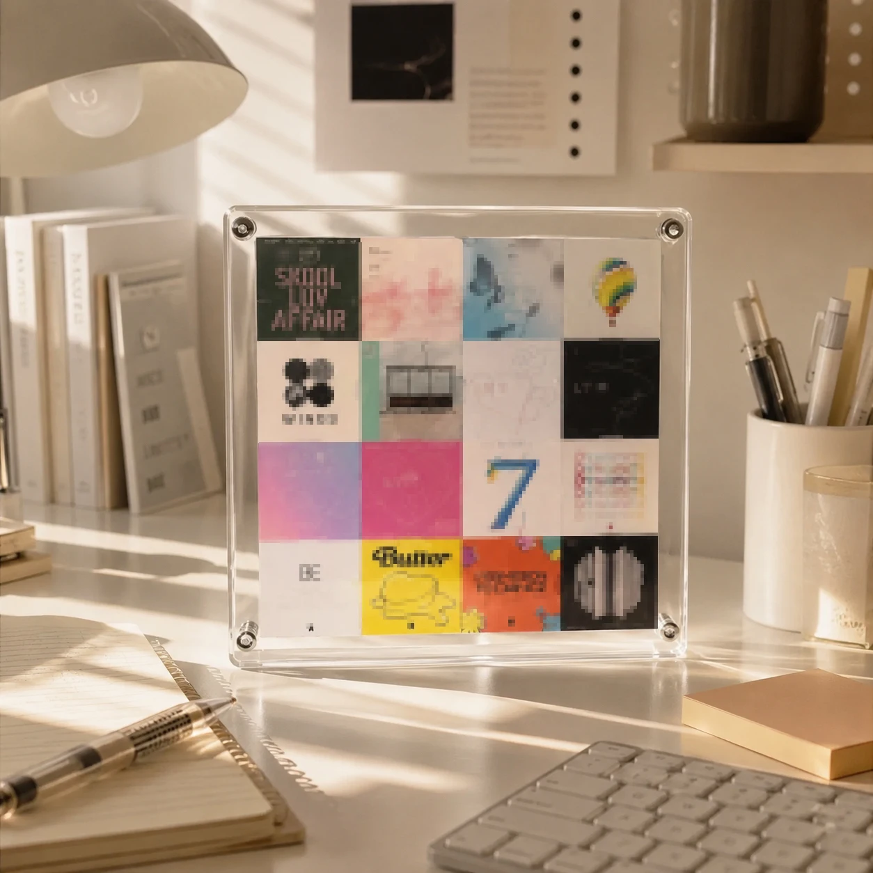 Acrylic Puzzle Home Decoration Display Jigsaw Stand Acrylic Object for Desk Office Accessories Gift for Friends Family Birthday