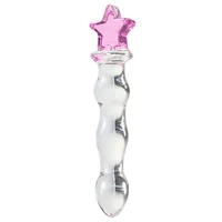 Cute Pink Smooth Crystal Glass Anal Plug Vaginal Anal Beads Dildos Plug Massage Masturbation Adult Sex Toys For WomenMen - Image 5