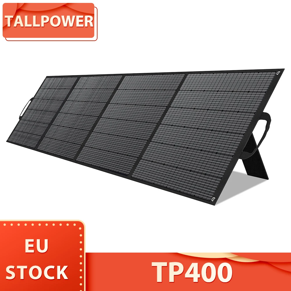 TALLPOWER TP400 400W Portable Solar Panel, 23.4% High-Efficiency Solar Power Generation, IP67 Waterproof, Series and Parallel