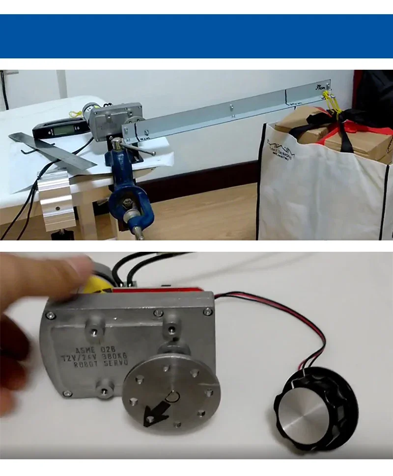 ASME-05B (ASME-04B Upgraded) High-power High-torque Servo Steering Gear 380Kg.cm DC 12-24V Large Robotic Manipulator for Robot