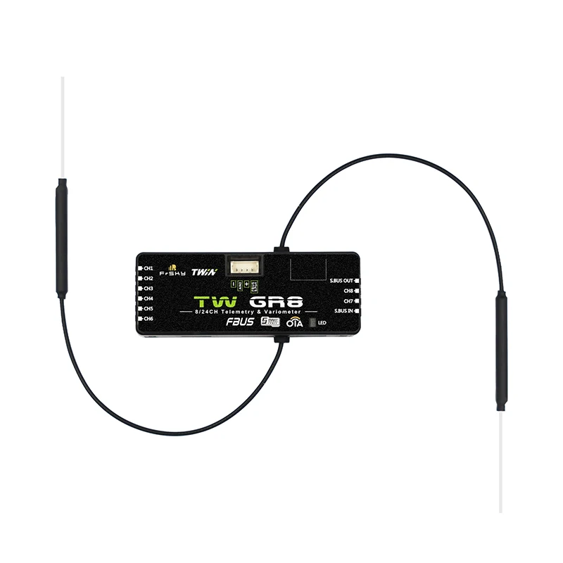 FrSky TW GR8 Dual 2.4G Receiver with 8CH Ports