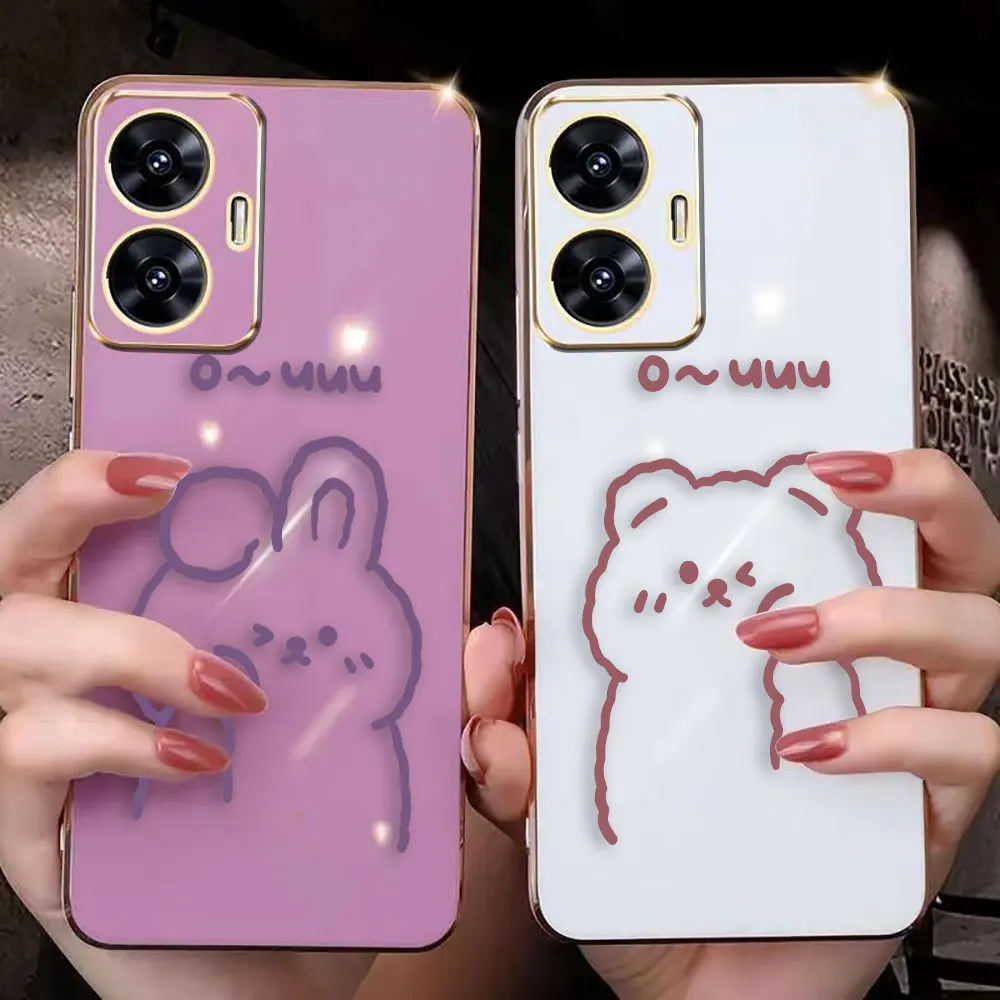 

Cover Smooth E-TPU Phone Case Redmi NOTE 7 8 9 9S 9T 10 11 11S 12 12S 11T 10T PRO PLUS 4G 5G Case Minimalist Rabbits And Bears