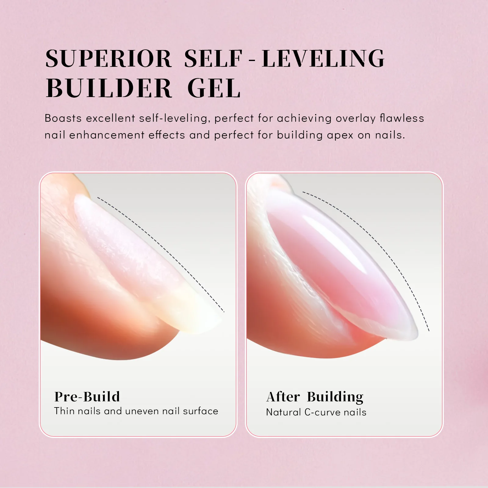 Aokitec 60G Builder Nail Gel 1PC Polish for Nails Extensions Nude Pink Clear Poly UV LED Construction Gel Nail Art Self Leveling