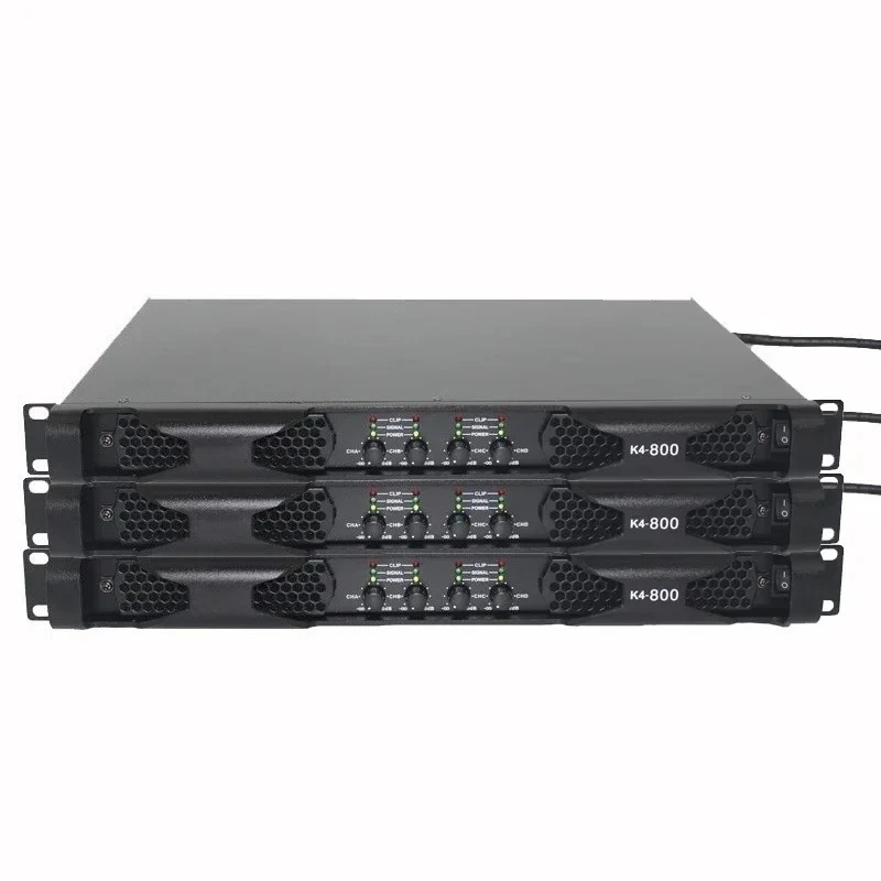 K4-800 Class D Audio 4 Ch annel Digital Karaoke 800 Watts Power Amplifier Professional