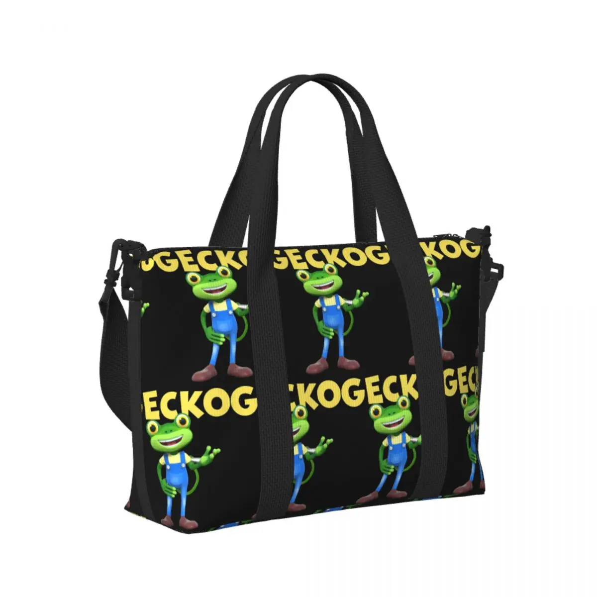 

Custom Garage Geckos New Gecko Beach Travel Bag Large Capacity Tote Bags for Gym Yoga Women Shopping Duffle Shoulder Bag