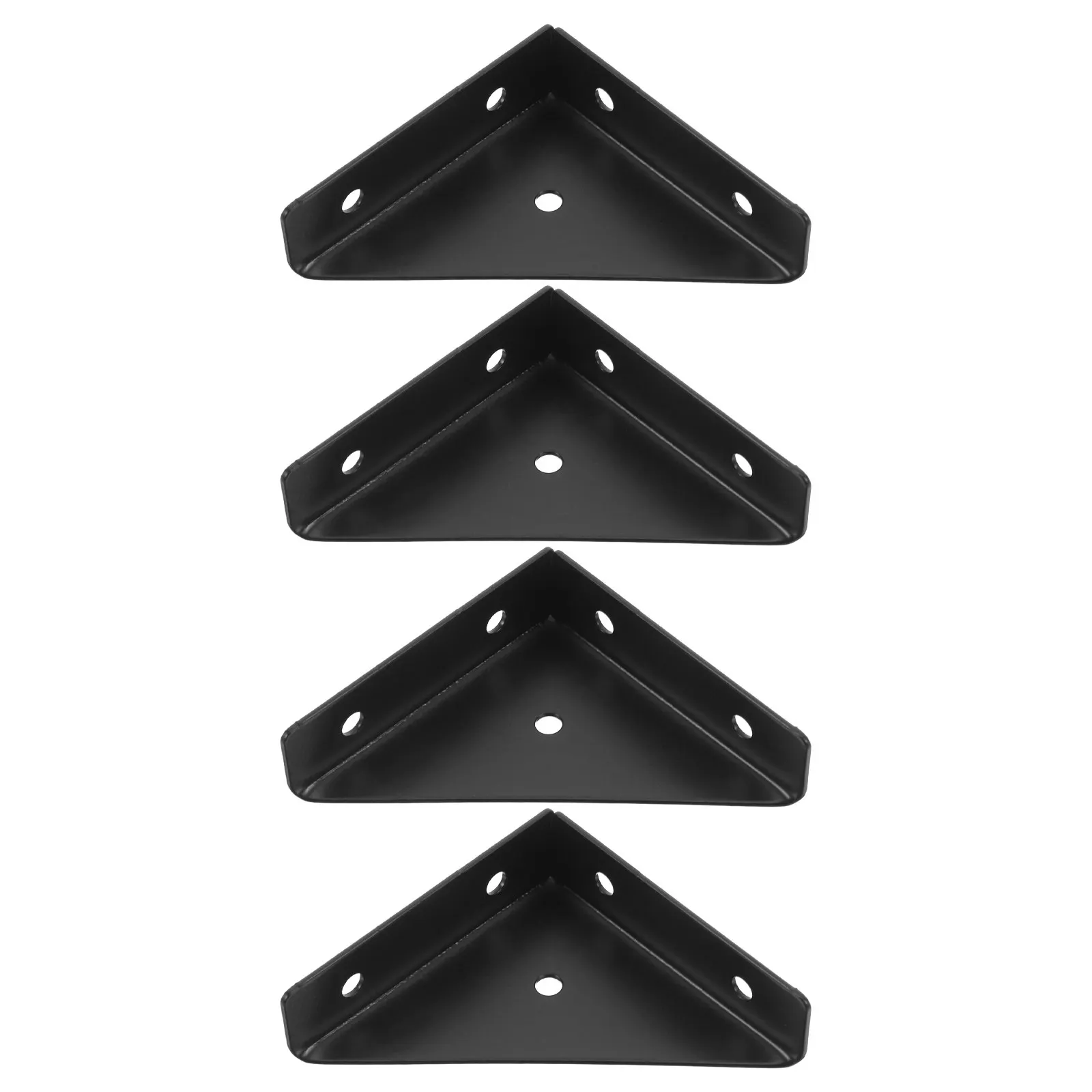 4Pcs Space Optimizing Stainless Steel Corner Brackets Triangular Support Shelf Brackets for Desk Bed Cabinet Furniture