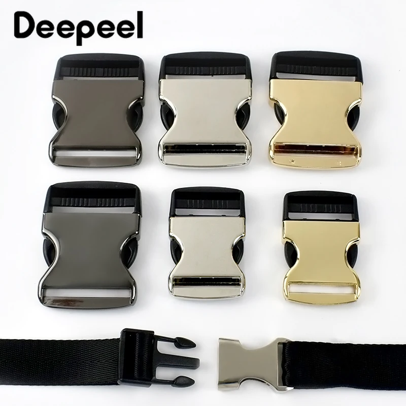 

2Pcs Deepeel 19-50mm Bag Side Release Buckle Backpack Adjustable Clasp for Webbing Pet Collar Hook Luggage hardware accessories