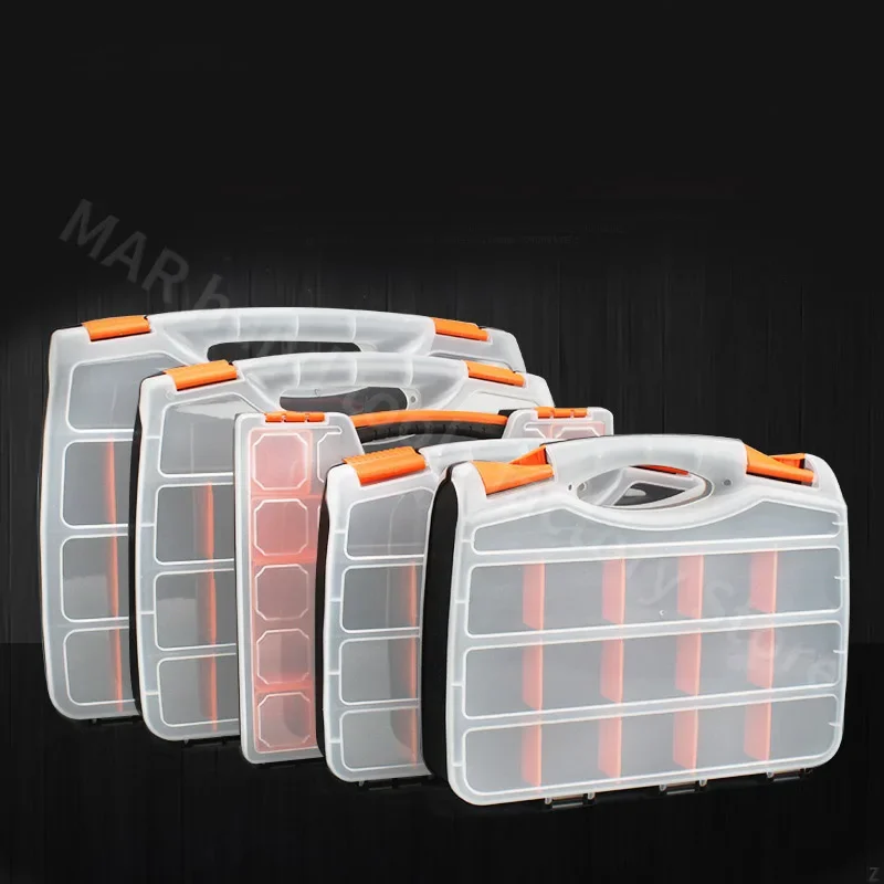 Plastic Multy Slots Tool Box Home Screws Nuts Hardware Electronic Component Storage Box Portable Detachable Parts Organizer