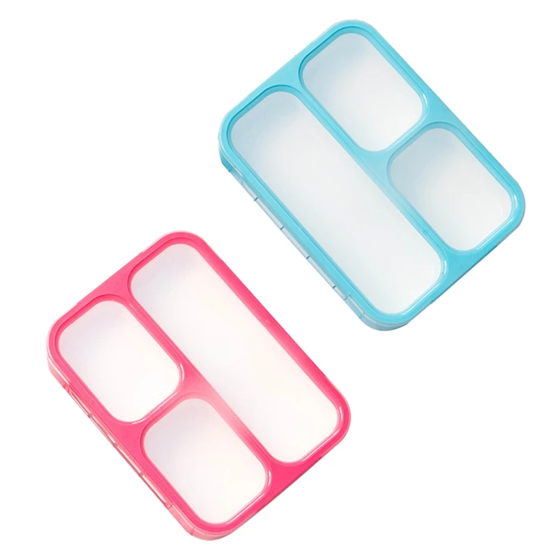 Lattice Energy Lunch Box Thin Lunch Box Frame Sealed Plastic Lunch Box Simple Lunch Box