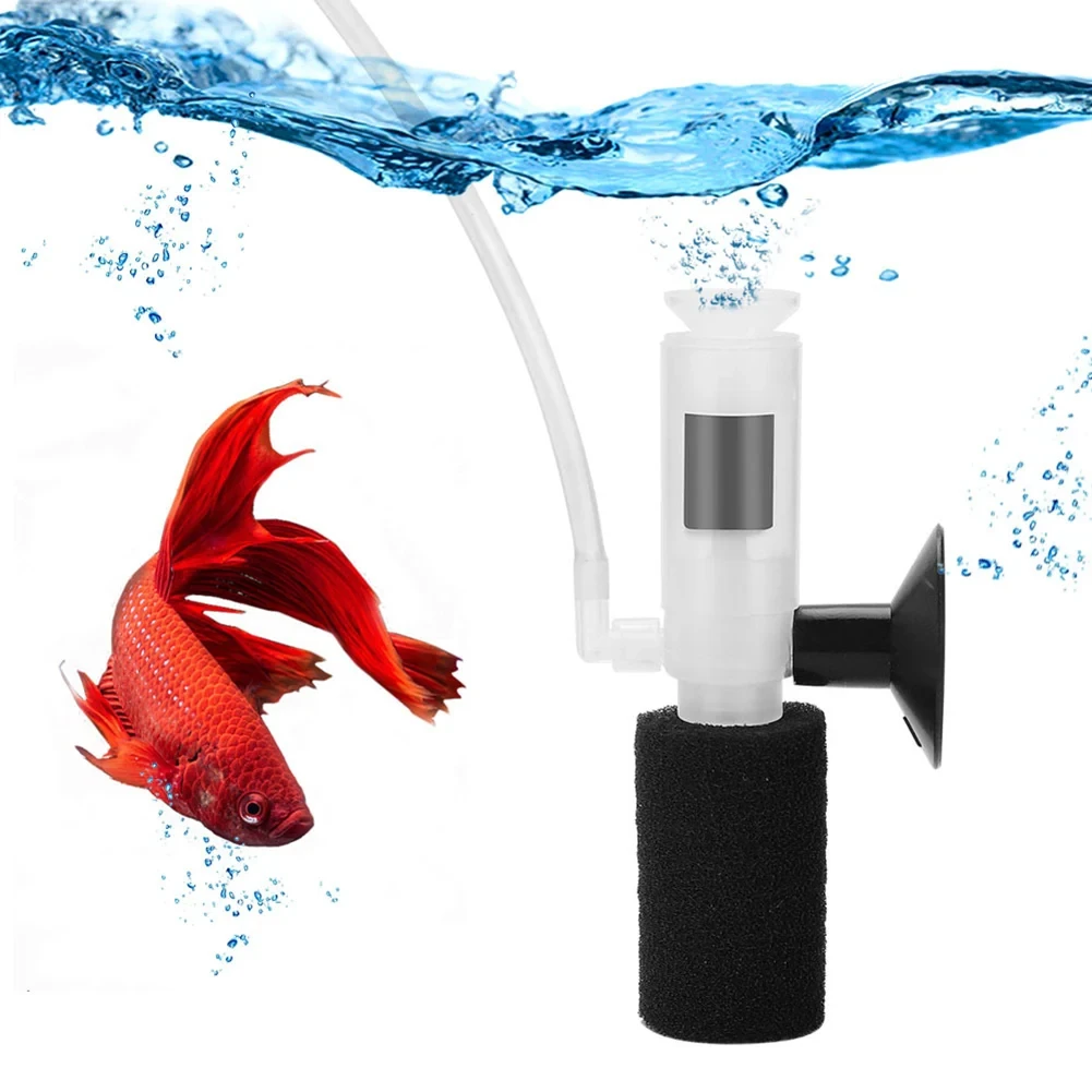 Aquarium kleiner lautloser pneumatischer Filter Mini-Wasser-Goblin-Luftpumpen filtration stumm Saug-Mikro-Sauerstoff-Aquarium