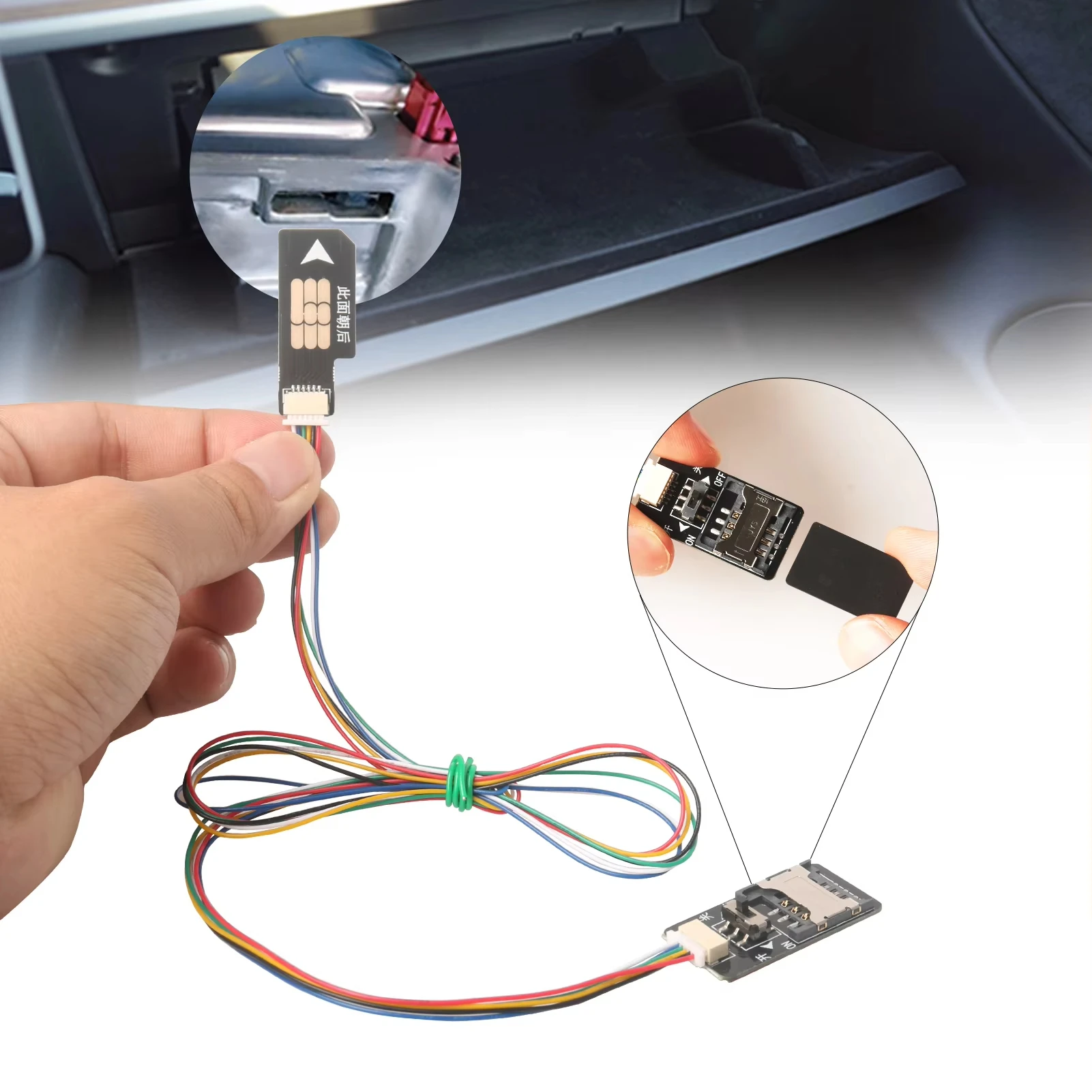 External SIM Card Extension Cable Switch Controller For Tesla Model 3 Model Y Disable Positioning SIM Card
