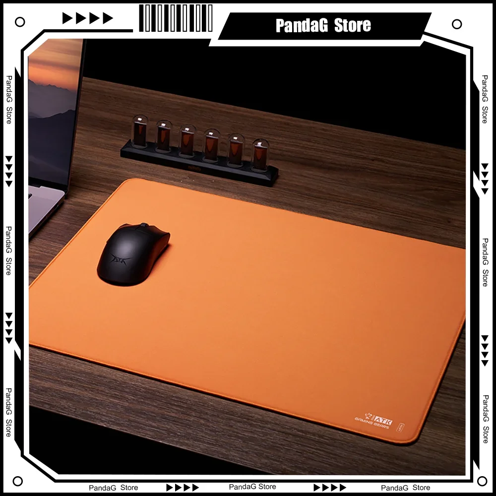 ATK KONG Series Esports Mouse Pad PORON XSOFT Anti Slip Pad Desktop Gaming Gears Orange Large Size Computer Accessory 490x420x4