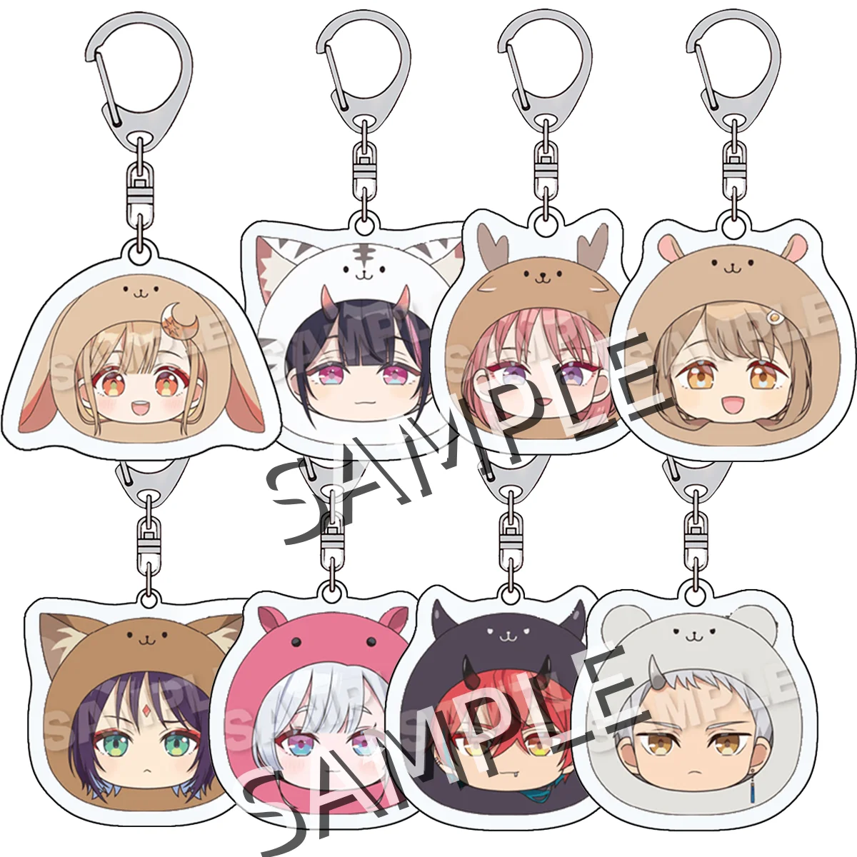 

Cosmic Princess Kaguya 6cm Acrylic Keychain VR Animal Head Cushion Kaguya Iroha SakayoriPrint High Transparent Anime Gift