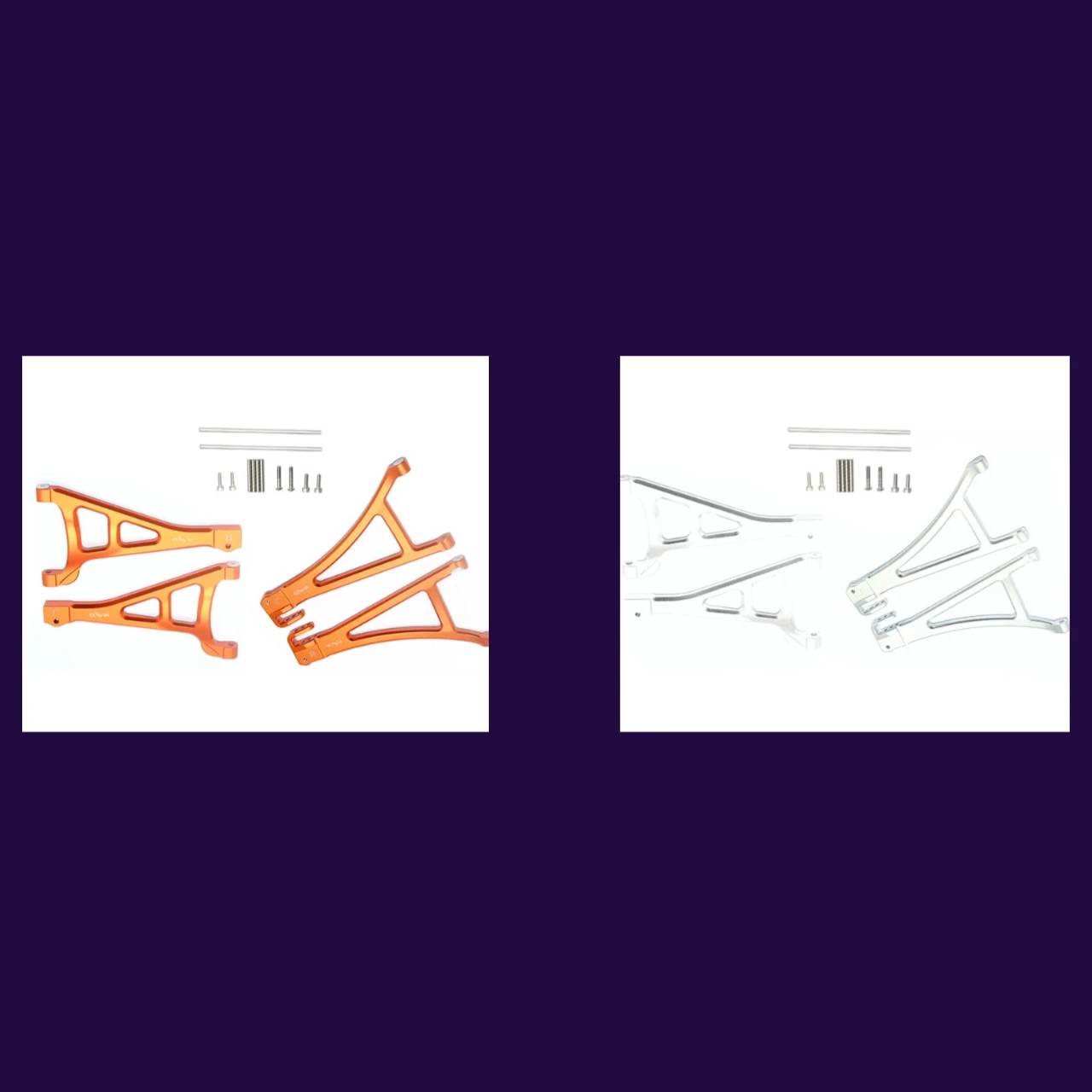 Juego de brazo de suspensión delantera de aluminio (superior + inferior) para TRAXXAS 1/10 E-REVO 2.0 8631+8632