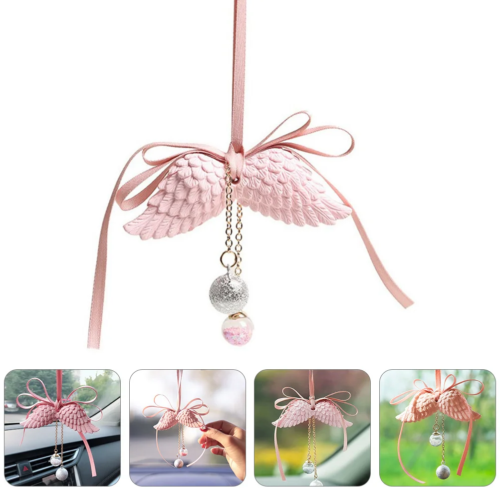 

Rear View Mirror Accessories Angel Wing Car Pendant Aromatherapy Oil Diffuser Fashionable Compact Convenient Gift Idea for All