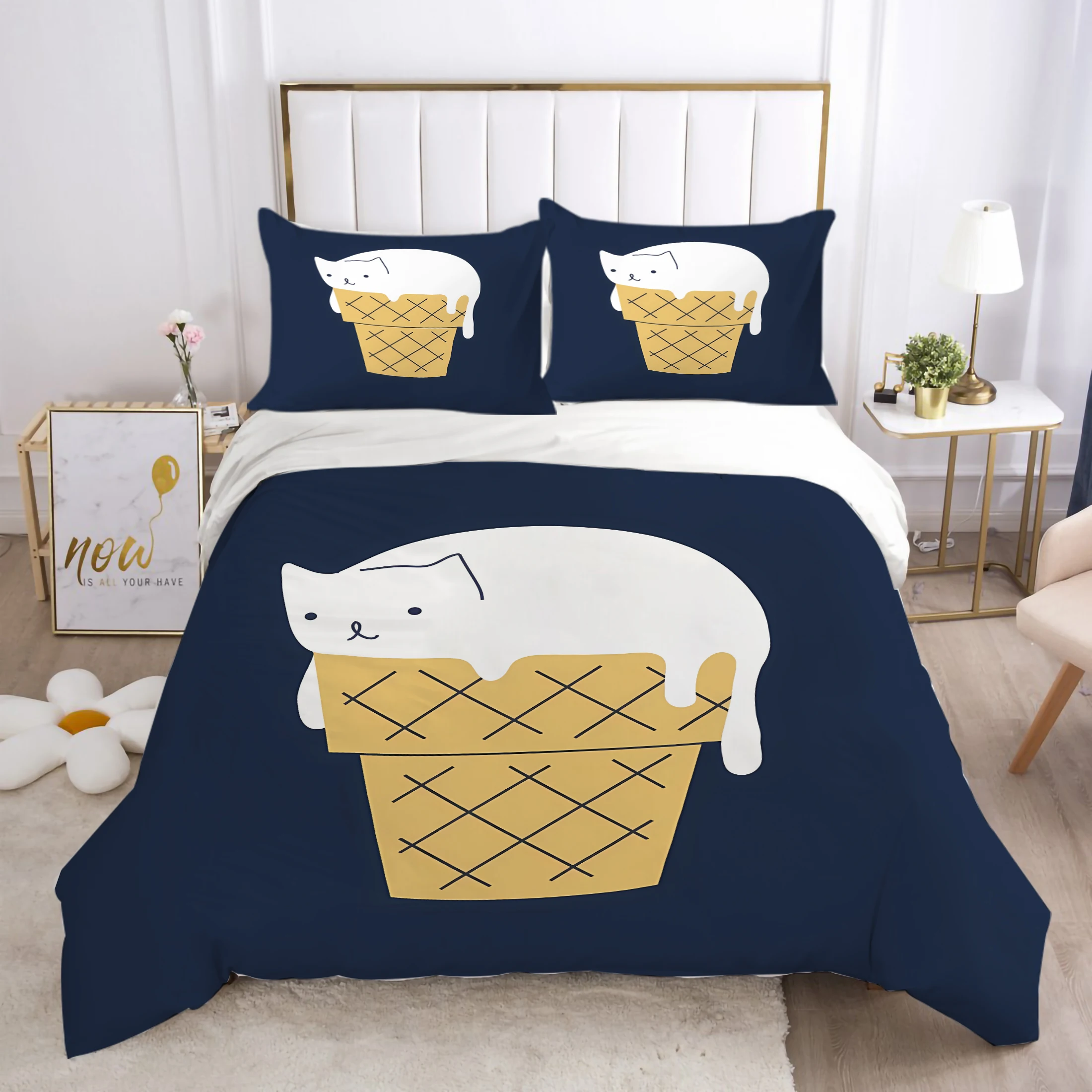 

3D Bedding Set Children Adult Duvet Cover Home Quilt Cover Cartoon Print Comforter Cover Set