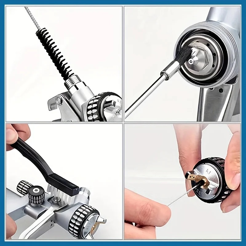 

22pcs Spray Gun Cleaning Kit Suitable For Detailed Cleaning And Repair Of Automotive Paint Guns And Hvlp Pneumatic Paint Guns