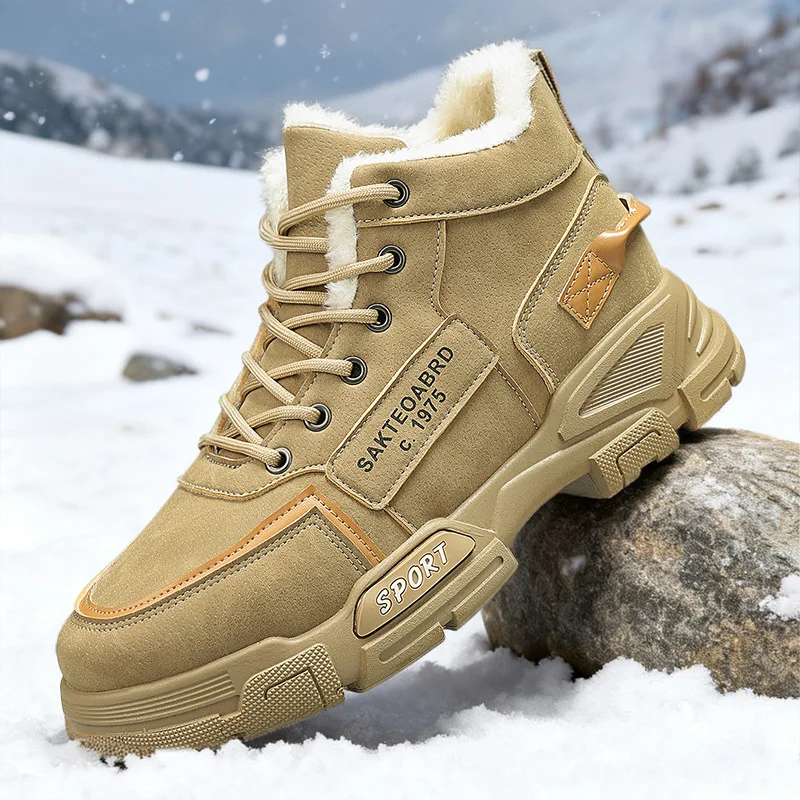 

Winter New Style snow boot Men's Versatile Comfortable Stylish Skate Shoes, Outdoor Hiking Fashionable Classic Casual Sports