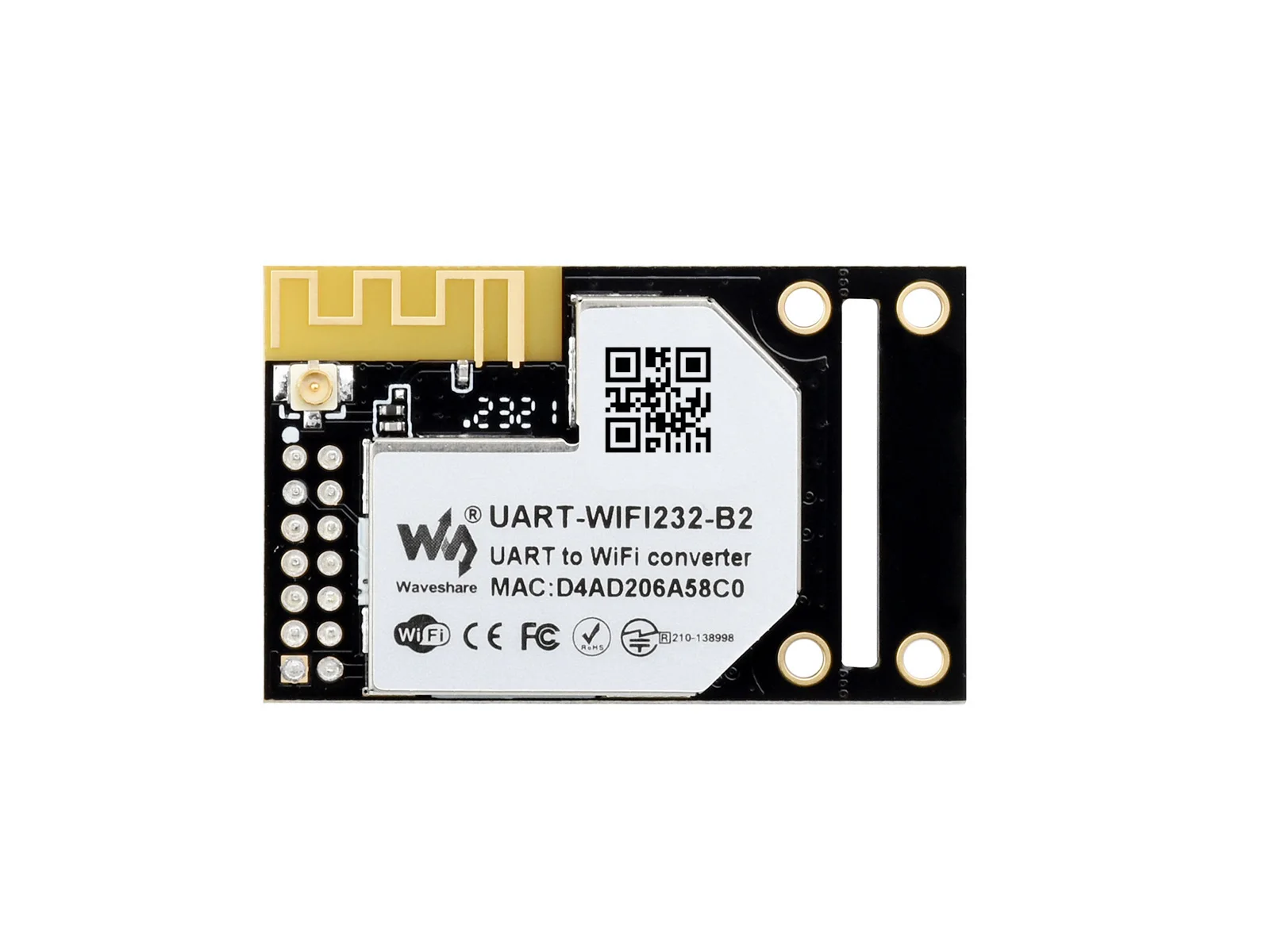 

UART To WiFi And Ethernet Module, Embedded UART Serial Server, Industrial WiFi Module, Integrated 802.11b/g/n Module