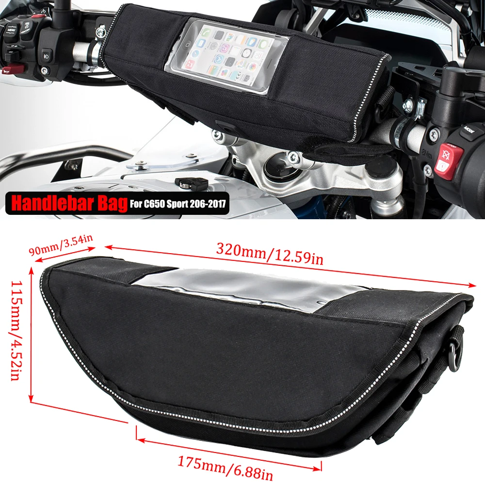 Universal Motorcycle Handlebars Phone CPS Navigation Package Storage Bag Holder Screen Phone GS For BMW C650 Sport 2016 2017