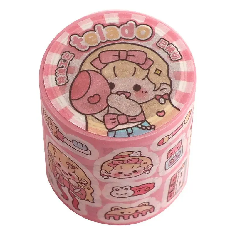 Telado and paper handkerchief tape die-cutting whole roll cute cartoon character children's stickers