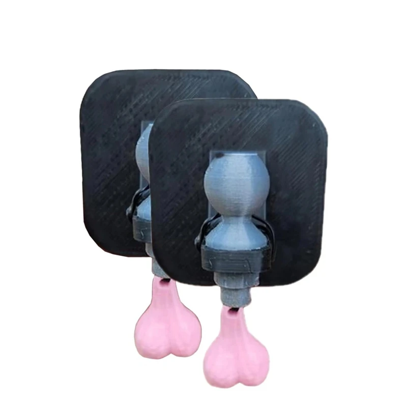 Funny Trailer Hitch Cover, 2024 New 3D Tiny Hitch With Tiny Nuts Trailer Hook Cover With Tiny Nuts Hook Cover-ABNF