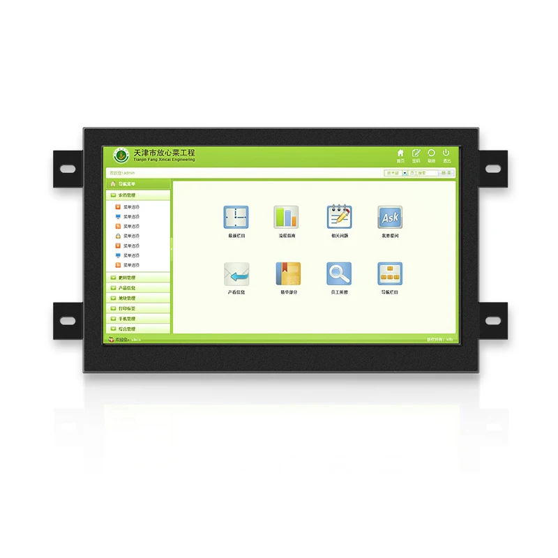 

15.6 Inch Industrial Computer LCD Display Monitor of Tablet Lcd Monitors with Resistive Touch Screen VGA HDMI DVI USB Interface