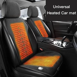 1Pcs Car 30s Fast Heating Seat Cushion Cloth/Flannel Heated Car Seat For All Automotive Adjustable Temperature Keep Warm Mat