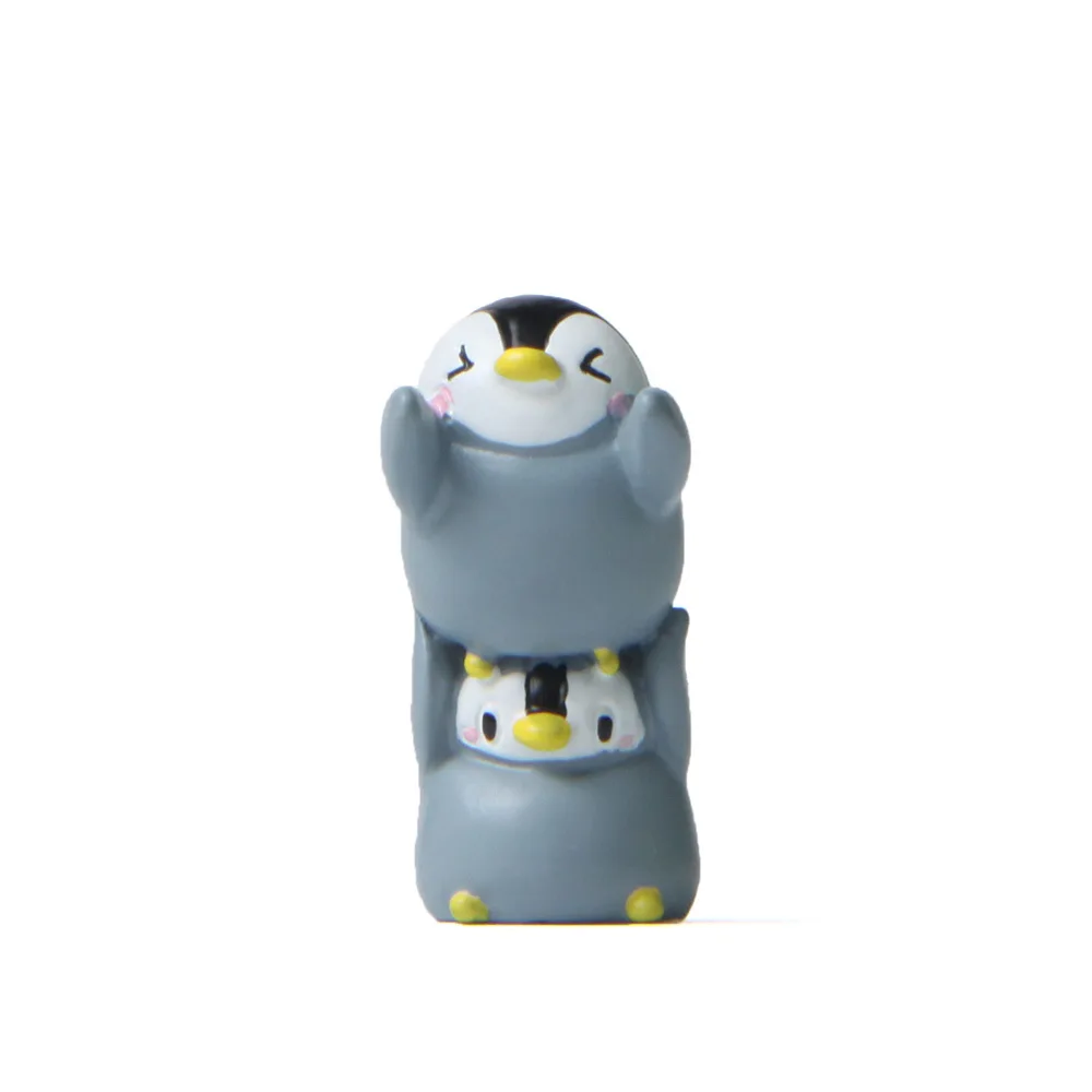 1 Pcs Kawaii Mini Penguin Brothers Ornament Standing DIY Crafts Miniature Animal Figurine Fairy Garden Gnomes Action Figure Toys