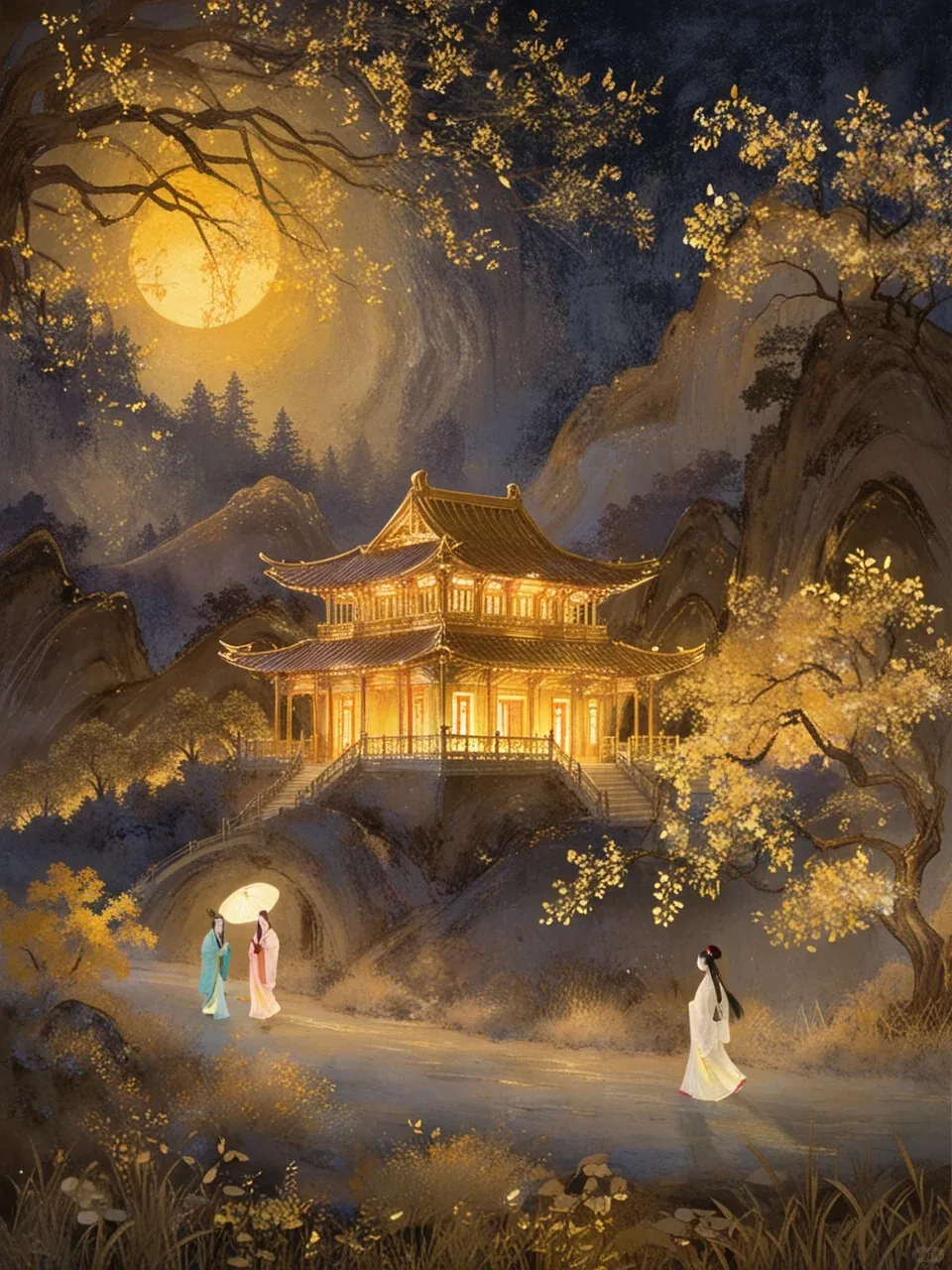 

500PCS Whimsical Storybook Chinese Palace Jigsaw Puzzle Educational Games Colorful Puzzles Gifts Home Decor