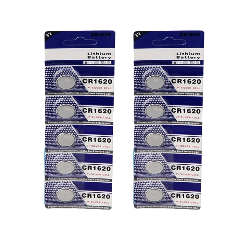20CB Convenient 3V CR1620 Button Cell Batteries for Watches Calculators Efficient Power Solution Stable Output Cell