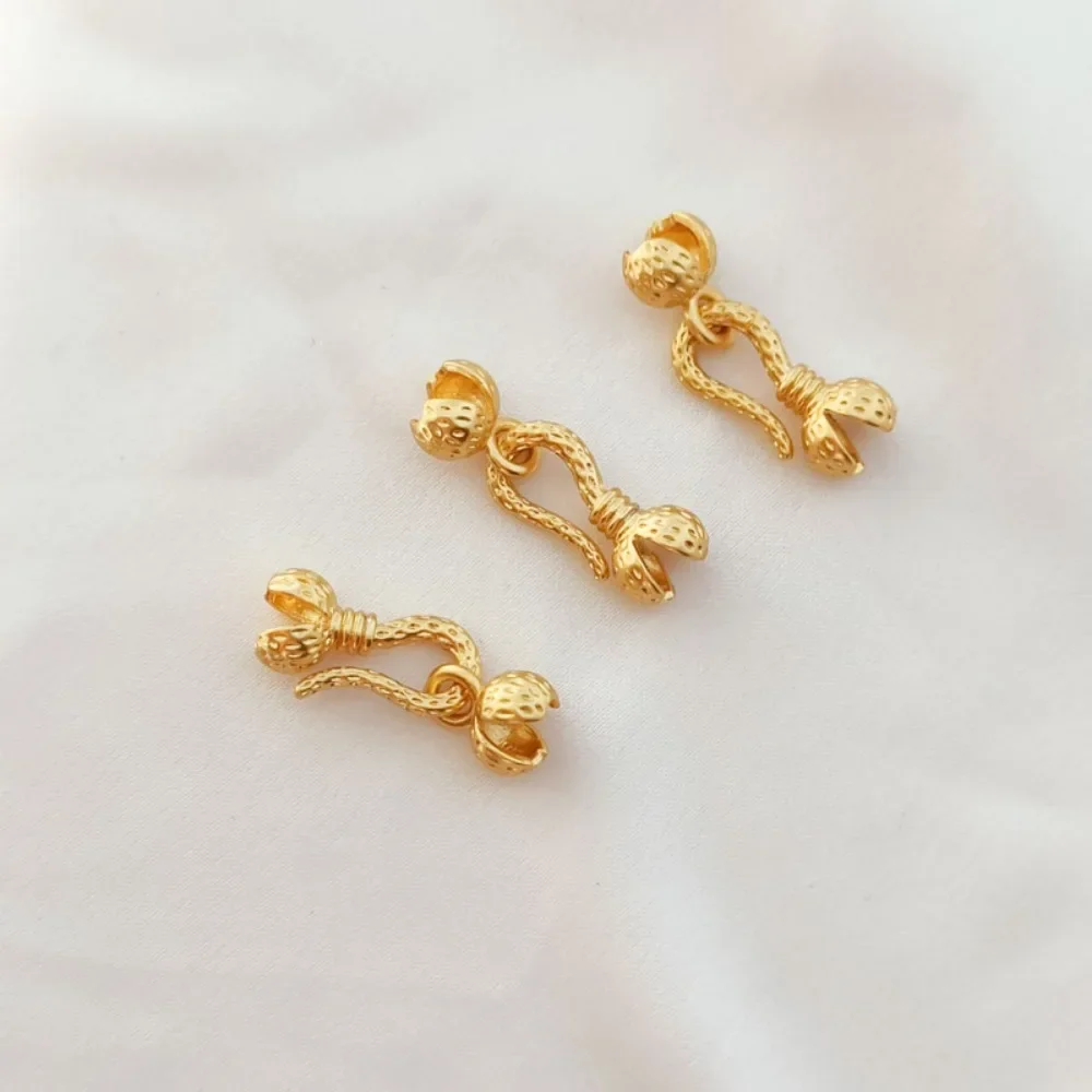 

Ancient-style Gold Accessories Six-character Mantra Large-hole Bucket Beads Spacer Beads Handcrafted Scattered Beads DIY Jewelry