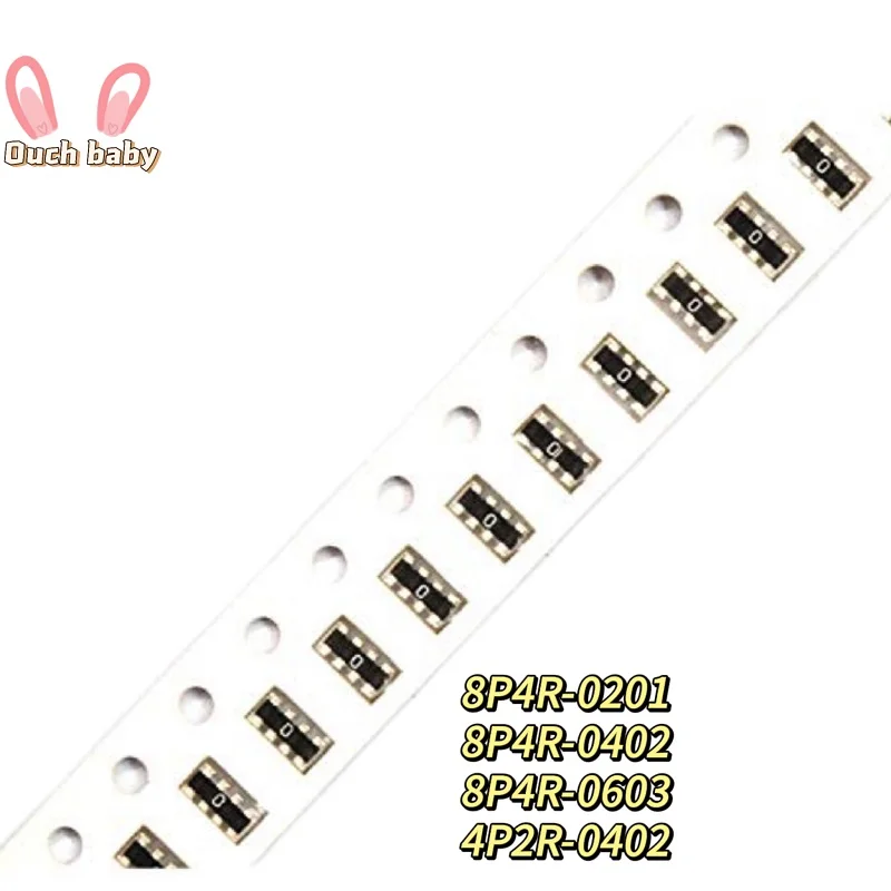 50pcs SMD Exclusion 0402 0603 ±1% Array 8P4R 4P2R Network Resistor 0R~1MR 4.7R 27R 36R 39R 100R 220R 330R 470R 1KR 10KR 22KR