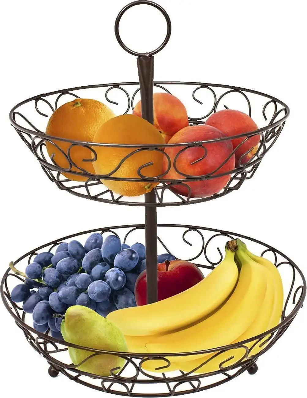 

Sorbus 2-Tier Countertop Fruit Basket Holder & Decorative Bowl Stand, Perfect for Fruit, Vegetables, Snacks, Household Items